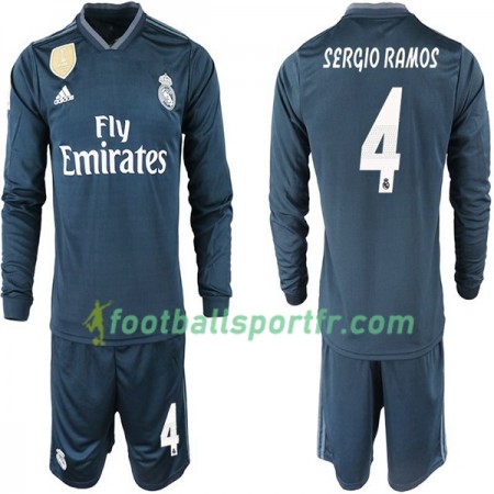 Tenue Real Madrid SERGIO RAMOS 4 Enfant Extérieur 2018-2019 Maillot de Foot ML